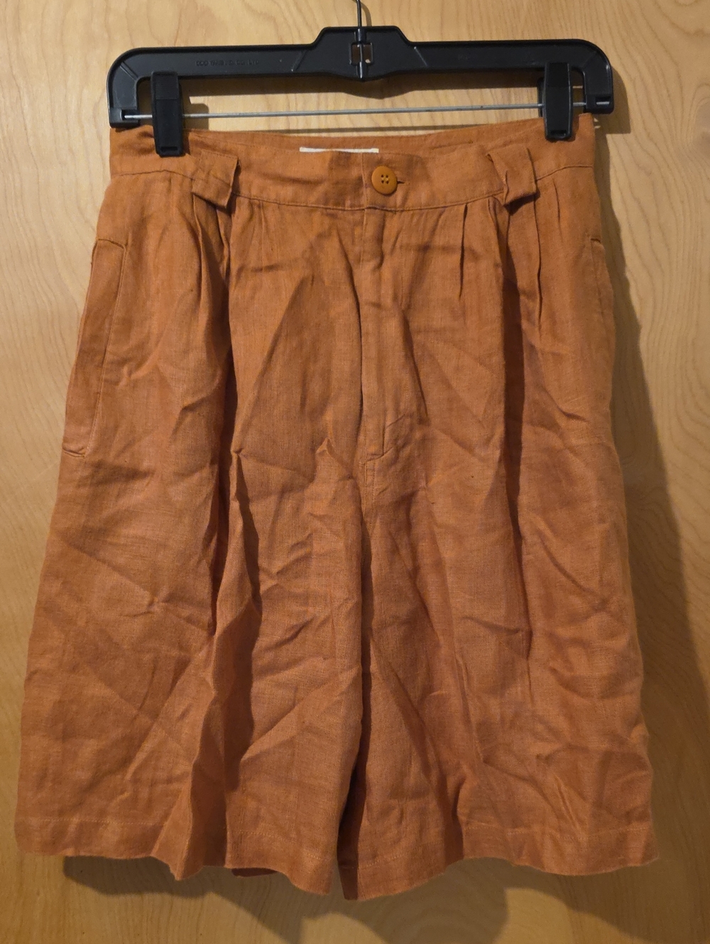 Vintage Banana Republic Safari & Travel Women's Pleated Linen in Burnt Orange 10